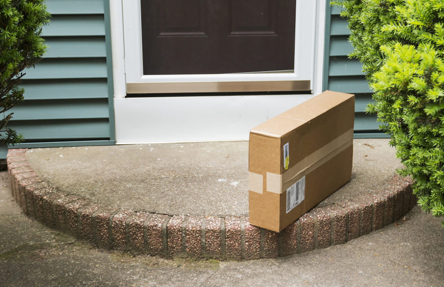 box on porch