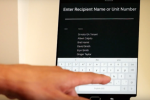 Select recipient name or unit number