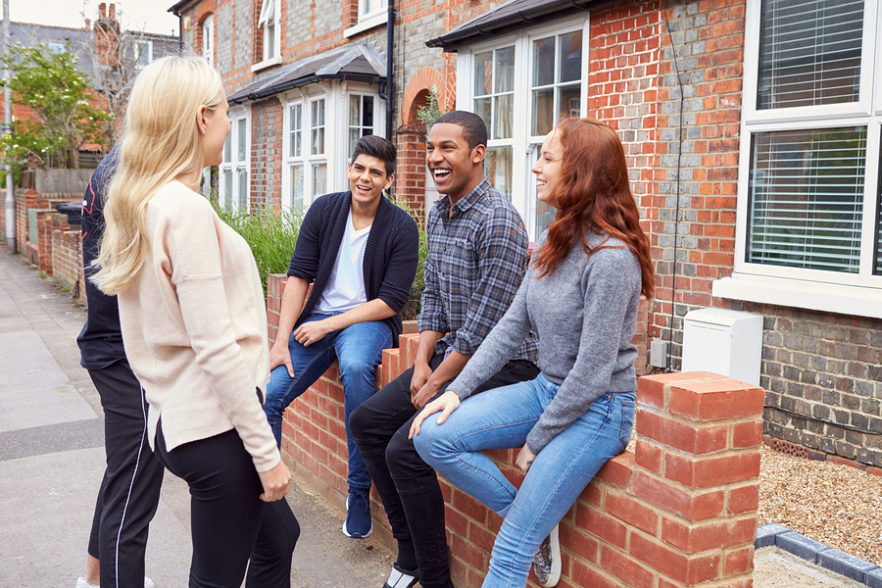 Group of college students
